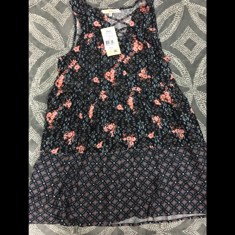 RELISTED Juniors Rewind black shift dress NWT - Picture 2 of 2